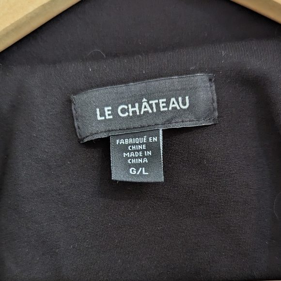 Le Chateau Black Moto Jacket Large - Picture 3 of 3